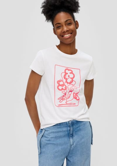 Qs Women-T-shirt--01D0 White-Maat XS