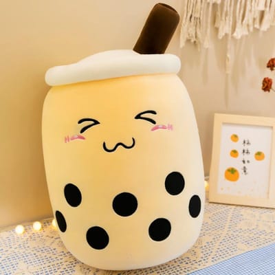 35cm Kawaii Bubble Tea Pluche Kussen Simulatie Kleine Parelmelktheekop Boba Voedsel Gevuld Zacht Kawaii Knuffel Pluche Decoratie Speelgoed 35cm