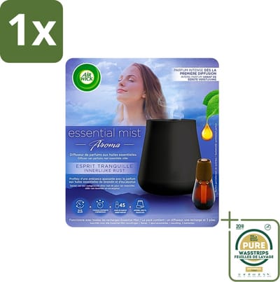 1 x Air Wick Essential Mist - Automatische Luchtverfrisser Kit - Innerlijke Rust - Eucalyptus & Lavendel- Luchtverfrisser - Aromatherapie - Eucalyptus - Lavendel - Rustgevende Geur