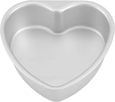 Taartpannen Hartvorm - Bakvormen Cake - Desserts Maken - Gelijkmatige Warmte - 15 x 16 x 5 cm - Zilver