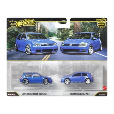 Hot Wheels Premium Car Culture Set van 2 - 2004 Volkswagen Golf R32 en Volkswagen Golf MK7