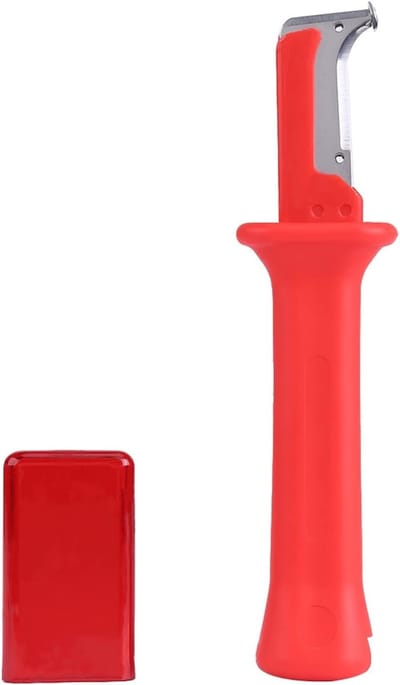 Draadstripper met geïsoleerd handvat, geschikt voor kabels en draad, met afneembare kap en veilige grip