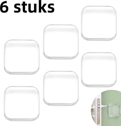 12-delige - Antibotsingsmat - Transparant Antibotsingsmat Deurstopper - Geschikt voor Deurgreep Koelkastdeur Muursticker Deurstopper - Transparant