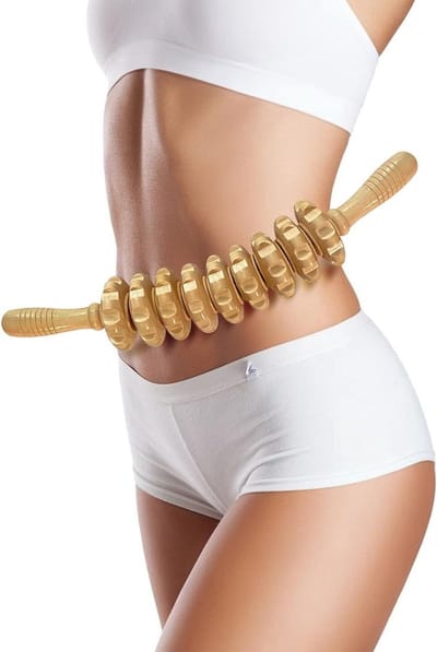 Massage - Massagebal - Vermoeidheid Verlichten - Accessoires - Massager Hele Lichaam - Massager Dij - Bindweefselmassages - Relax - Anti Cellulite Massage Roller Tool - Gebogen Houten Massageroller