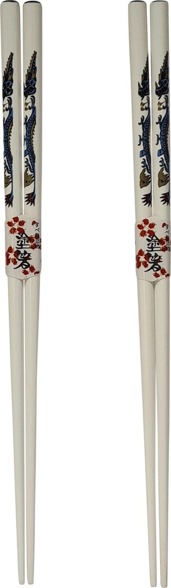 DongDong - Eetstokjes Japanse stijl - 2 paar - Draak motief - 22,5 cm