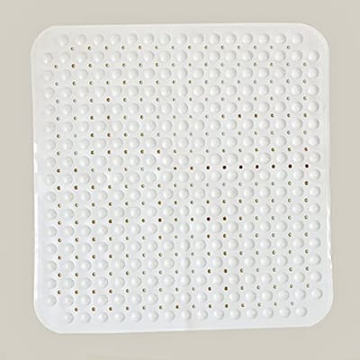 Extra grote vierkante antislip douchemat 80x80cm met voetmassage