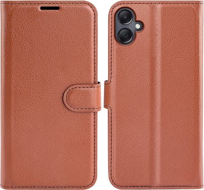 Coverup Hoesje - Geschikt voor Samsung Galaxy A06 Hoesje - Coverup Book Case - Bruin