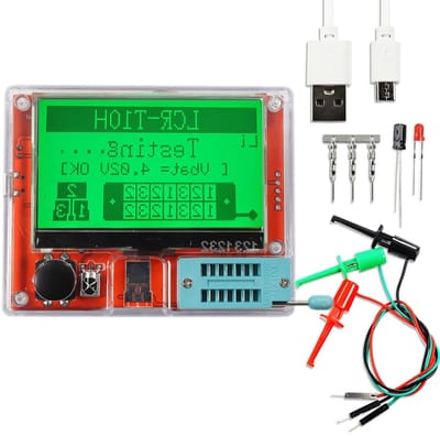 Multifunctionele Transistor Meter met Groot Scherm voor Diodes, Capacitors en Weerstanden - LCR-T10H Tester voor Nauwkeurige Metingen