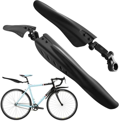 Fiets Spatborden - Verstelbare Mudguards - Bescherming Tegen Modder - Breed En Verdikt Ontwerp - 24-29 Inch - Zwart