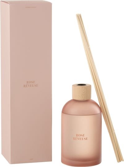 J-Line geurstokjes Accords Essentiels - Rose Rêveuse - roze - 550 ml