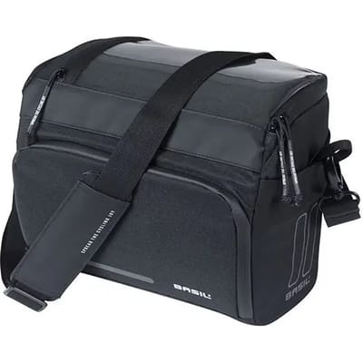 Basil Move - Stuurtas - 7-8L - Incl. waterdicht transparant venster - Gerecycled materiaal - Zwart