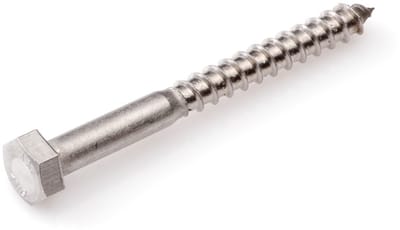 Hoenderdaal houtdraadbout rvs 10 x  60 mm  din 571 a2  - doos à 50 stuks