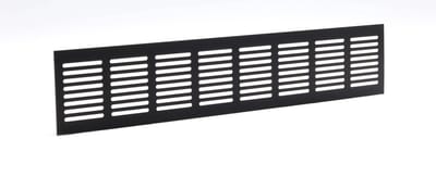 Plintrooster 400 x 80 mm aluminium zwart gecoat
