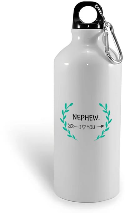 Hacebo® - nephew I love you waterfles - Neef - de liefste neef - verjaardag - cadeautje voor neef - neef artikelen - kado - geschenk - water fles - 400ML