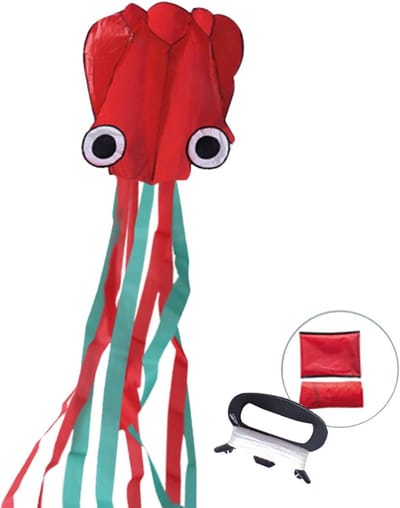 Grote 3D Octopus Vlieger met Lange, Kleurrijke Staart voor Kinderen en Volwassenen