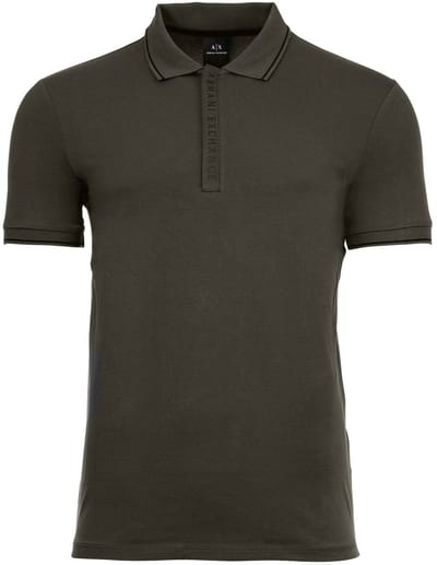 Classic Fit Polo Shirt with Short Sleeves - Military