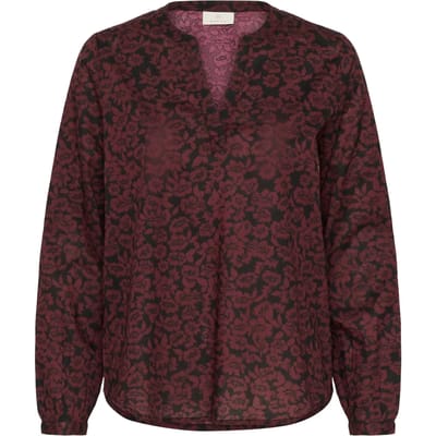 Blouse met lange mouwen KAbeathe Regular fit black brown
