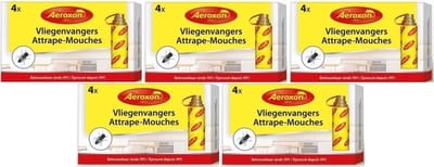 20x Aeroxon vliegenvangers met plakstrip 22 cm - Vliegenstrips milieuvriendelijk 20 stuks - Anti-insect - Insectenbestrijding