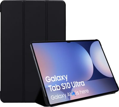 Mobiparts Tablet Stand Case geschikt voor geschikt voor Samsung Galaxy Tab S10 Ultra - Zwart