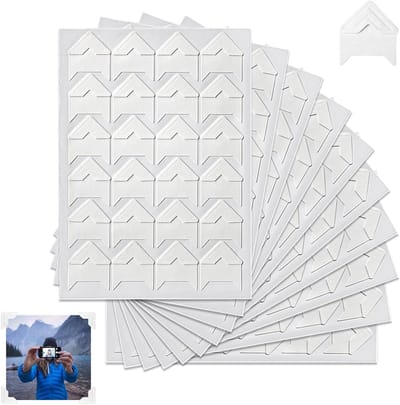Zelfklevende Fot hoeken Stickers voor DIY Scrapbook en Foto Album - 10 Vellen (Wit) - Perfect voor Creatieve Projecten en Herinneringen