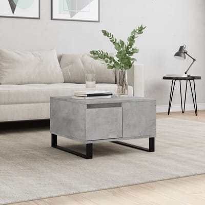 vidaXL - Salontafel - 55x55x36,5 - cm - bewerkt - hout - betongrijs