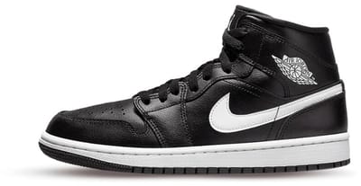Air Jordan 1 Mid Black White (W) - Maat 40.5