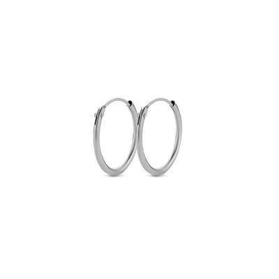 New bling 9NB-0559 Zilveren Oorringen - 16 mm - ronde buis - scharnier - Zilverkleurig