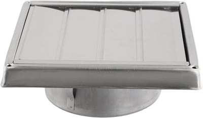 Ventilatie Rooster - Afdekkap Buiten - Luchtstroom Verbeteren - Roestvrij Staal - 125MM - Zilver