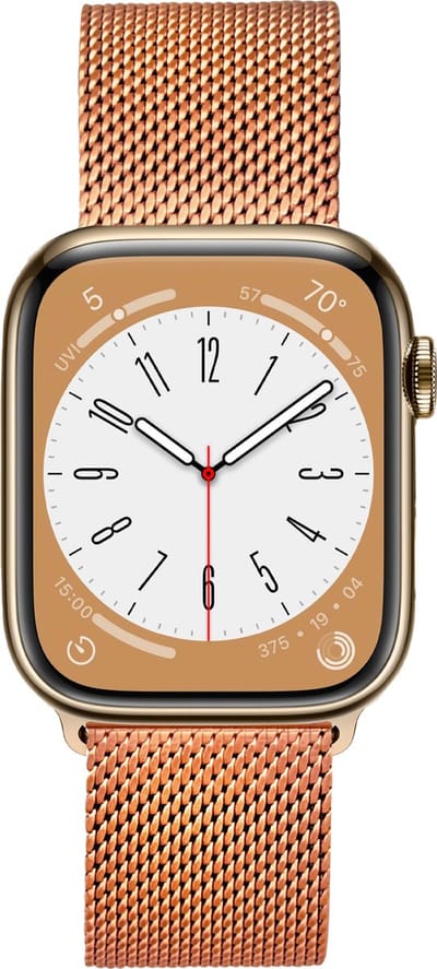Elysian horlogebandje geschikt voor Apple Watch - Mesh - 316L Roestvrij Staal - 18mm - Quick Release - Verstelbaar - Milanese band - Series 1/2/3/4/5/6/7/8/9/S/10/11 - Apple Watch Bandje 38/40/41mm