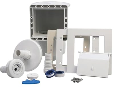 Inbouwskimmer complete set voor stalen wandzwembaden met inlaatmond en opvangmand