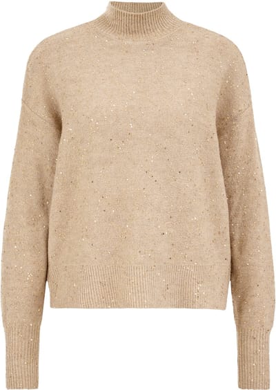 We Fashion Knitted Pullover Beige Size: L | Sweaters Outlet | Dames | Beige