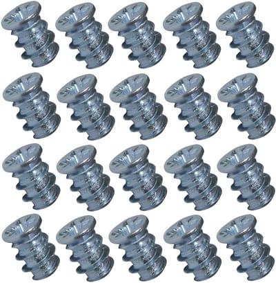 Dailygoods- Euroschroeven Set van 20 - Houtmontage - Ø 6,3 mm x 9 mm - Pozidriv Uitsparing - Bevestigingselement - Lange Levensduur - Houtschroef