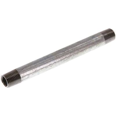 R 1/4'' Verzinkt Stalen Dubbele Pijpnippel 50 Bar DIN 2982 - 120mm [2 Stuks]