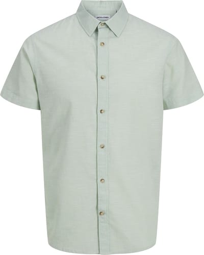 Jack & Jones Overhemd Jjesummer Shirt Ss Sn 12269329 Iceberg Green Mannen Maat - L