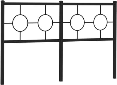 Hoofdbord Metaal - Bedonderbord - Slaapkamer Inrichting - Robuuste Constructie - 150 cm Matras - Zwart