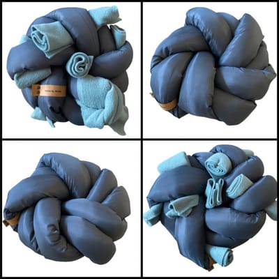 Snuffelkussen voor honden in de kleur donkergrijs en oud groen in maat 1. Hersenwerk voor honden MadeByShuko- Knoopkussen- speelkussen - voerpuzzel - snuffelmat - hondenpuzzel - slowfeeder - brainworkfordogs - intelligentiespeelgoed voor honden