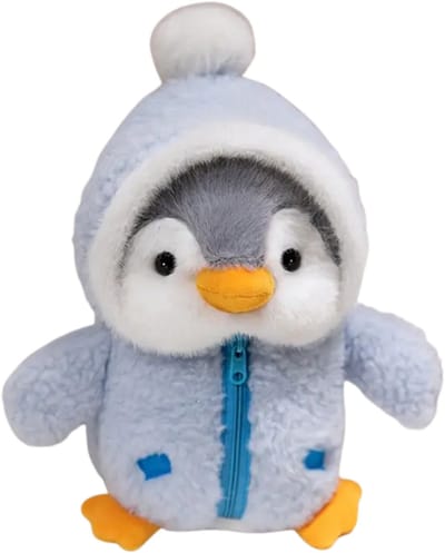 Livano Knuffel - Knuffelbeer - Knuffeldoekje - Groot - Meme - Baby - Pinguin - Stuffed Animal - Plushie - Plush - Dier - Blauw