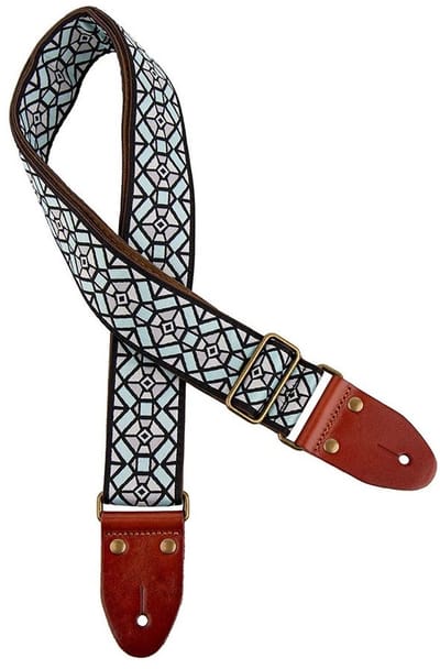 Gaucho GST-1282-1 Classic Jacquard Serie gitaarriem blauw/grijs