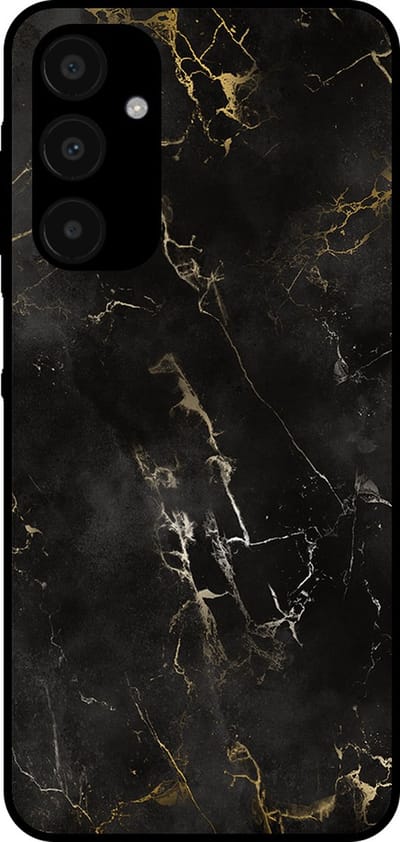 Smartphonica Telefoonhoesje geschikt voor Samsung Galaxy A25 met marmer opdruk - TPU backcover case marble design - Zwart geschikt voor Samsung Galaxy A25