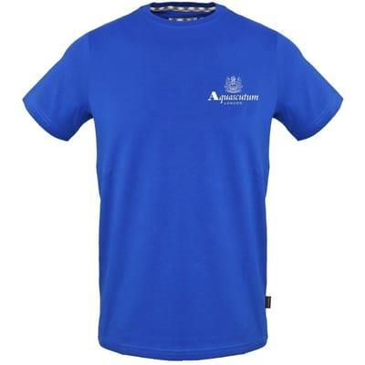 Aquascutum Heren Logo Crew Neck Regular T-shirt (Royaal Blauw)