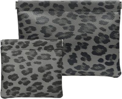 Mini Leopard Print PU Leren Make-up Tas - Retro Waterdichte Organizer met Snap Closure, Draagbare Reistas met Compartimenten voor Cosmetica en Accessoires