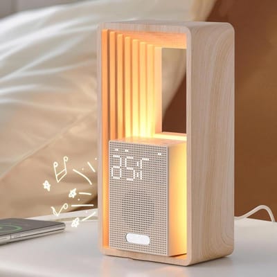 Sunrise Wekker - Digitale Klok - Rustig Ontwaken - Dubbele Alarmen - Met Nachtlampje - Wit
