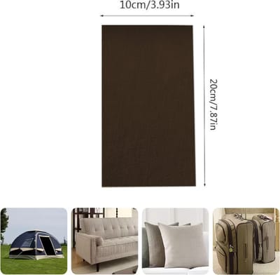 GEAR3000® stof reparatie - stoffen patch - zelfklevende sticker - voor indoor en outdoor - waterproof - bruin