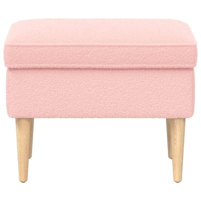 vidaXL - Voetenbank - Roze - 55 - x - 35 - x - 41 - cm - Bouclé