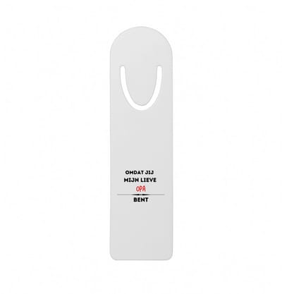 Hacebo® - omdat jij mijn lieve opa bent metalen boekenlegger - Opa - de liefste opa - verjaardag - cadeautje voor opa - kado - geschenk Bladwijzer boekenleggers - 12.7 cm x 3.2cm