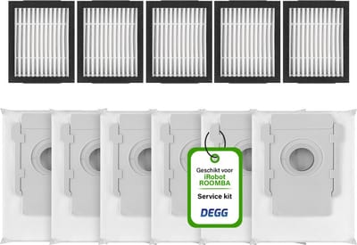 DEGG® - Servicekit - Stofzuigerzakken & Hepa filters geschikt voor iRobot Roomba i8 i8+ i7 i7+ i6 i6+ i5 i5+ i4 i4+ i3 i3+ - 6x zakken 5x hepa filter - geschikt voor iRobot Roomba onderdelen - onderhoudspakket