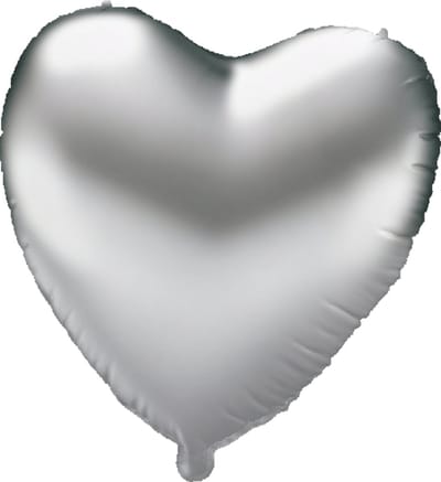 Foil balloon - Heart silver