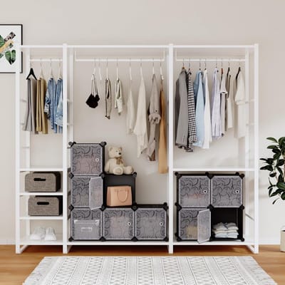 Opbergkasten Set - Kubus Kast - Ruimte Ordenen - DIY Montage - 12 Kubus - Zwart Wit