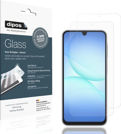 dipos – 2x Matte Pantserfolie geschikt voor Samsung Galaxy Buddy5 | 9H Screenprotector