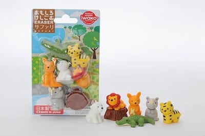 IWAKO SAFARI Eco-vriendelijke puzzelgumset, perfect voor Sinterklaas/kerstcadeau